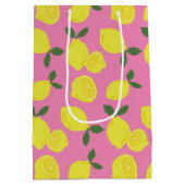 Roze en gele leemon medium cadeauzakje (Achterkant)