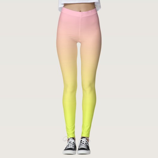 Roze en gele Leggings (Voorkant)