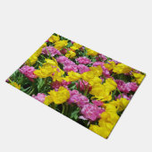 Roze en gele lentuslippen deurmat (Schuin)