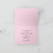 Roze en gele Lily Vrijgezellenfeest Hartelijk dank Bedankkaart (Binnen)