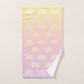 Roze en gele Lotus Fade Bad Handdoek (Handdoek)