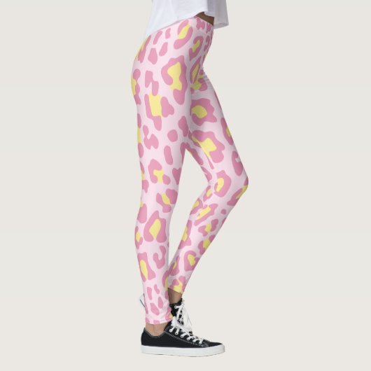 Roze en gele luipaard print leggings (Rechts)