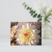 Roze en Gele Mums Briefkaart (Staand voorkant)