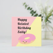 Roze en gele noot | Voetflat op jaarbasis Kaart (Staand voorkant)