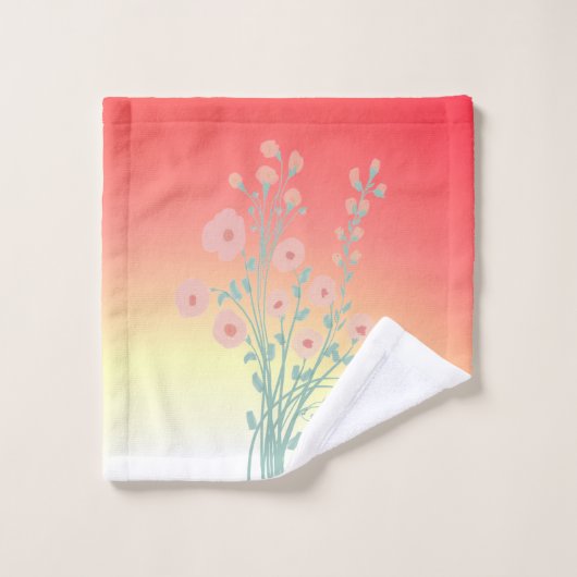 Roze en gele ombre bad handdoek (Wasdoekje)