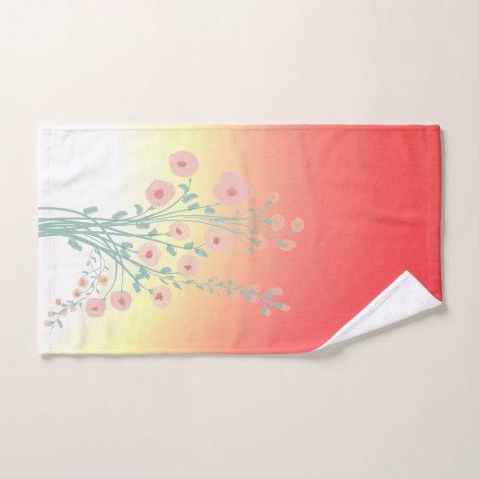 Roze en gele ombre bad handdoek (Handdoek)