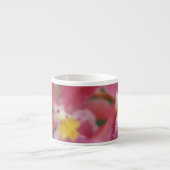 Roze en gele orchideeën espresso kop (Voorkant)