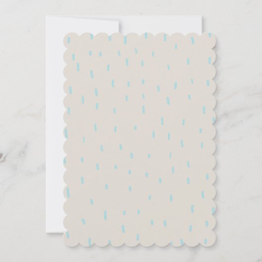 Roze en gele paraplu met regendruppels kaart (Achterkant)