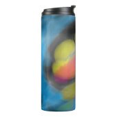 Roze en gele pasta thermosbeker (Gedraaid links)