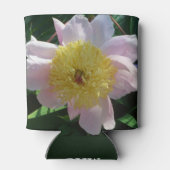 Roze en Gele Pioenen Mooie Bloemen Blikjeskoeler (Achterkant)