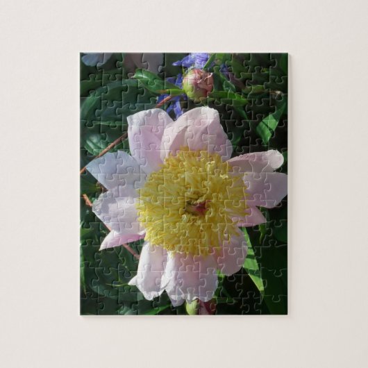 Roze en Gele Pioenen Mooie Bloemen Legpuzzel (Verticaal)