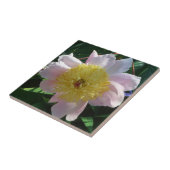 Roze en Gele Pioenen Mooie Bloemen Tegeltje (Zijkant)