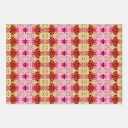 Roze en gele plankvoering of ladevoering inpakpapier vel (Voorkant)