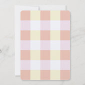 Roze en gele pompoenen Baby shower per post Kaart (Achterkant)