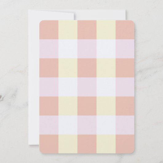 Roze en gele pompoenen Baby shower per post Kaart (Achterkant)