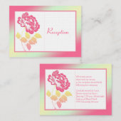 Roze en gele pony op Linen Enclosure Kaart (Voorkant / Achterkant)