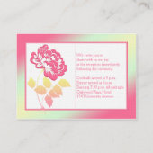 Roze en gele pony op Linen Enclosure Kaart (Achterkant)