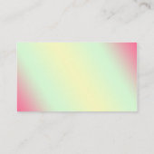 Roze en gele pony op witte platenkaarten plaatskaartje (Achterkant)