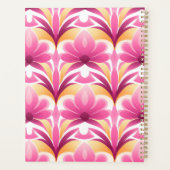 Roze en Gele Retro Bloem Planner (Achterkant)