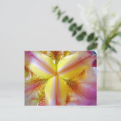 Roze en gele ris Inside Briefkaart (Staand voorkant)