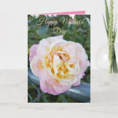 Roze en Gele Roos Foto Happy Moederdag Kaart (Voorkant)