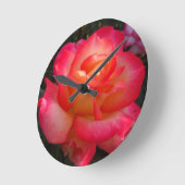 Roze en Gele Rose Ronde Klok (Hoek)
