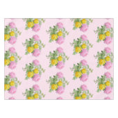 Roze en Gele Rozen Bloemig  Tafelkleed (Voorkant (Horizontaal))