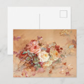 Roze en gele rozen briefkaart (Voorkant / Achterkant)