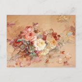 Roze en gele rozen  briefkaart (Voorkant)