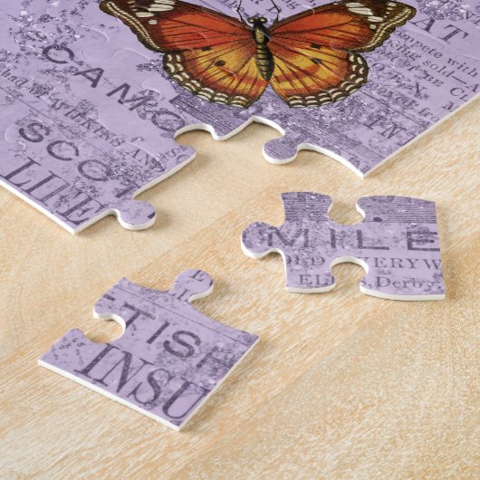 roze en gele rozen & butavliezen, V s 2 Legpuzzel (Zijkant)