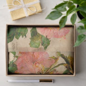  roze en gele rozen Ephemera-ontkoppeling Tissuepapier (Geschenk)