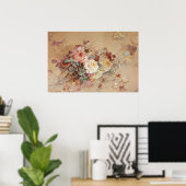 Roze en gele rozen – Franz Bischoff Poster (Thuiskantoor)