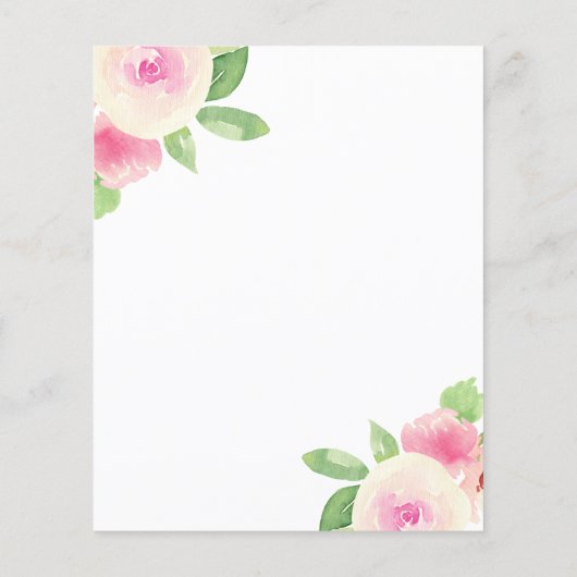 Roze en gele rozen met roze Lijst (Achterkant)