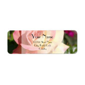  roze en gele rozenbloem, aangepast etiket (Voorkant)