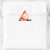  roze en gele rozenbloem. Floral Sticker (Tas)