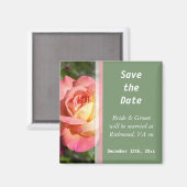  roze en gele rozenbloem met uitzondering van de d magneet (Voorkant / Achterkant)