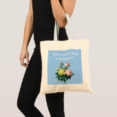 roze en gele rozenbloemen dank u tote bag (Voorkant (product))
