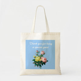  roze en gele rozenbloemen dank u tote bag
