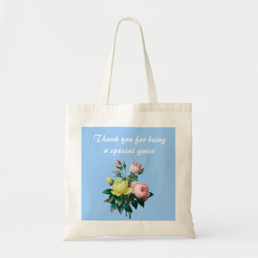 roze en gele rozenbloemen dank u tote bag (Voorkant)