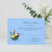   roze en gele rozenbloemen RSVP (Staand voorkant)