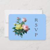   roze en gele rozenbloemen RSVP (Achterkant)