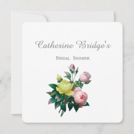  roze en gele rozenbloemen vrijgezellenfeest kaart