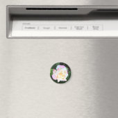 Roze en Gele Rozenmagneet Magneet (Insitu (Vaatwasser))