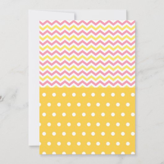 Roze en gele rubbereend kaart (Achterkant)