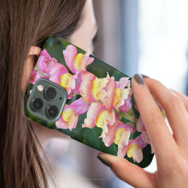 Roze en gele Snapdragon Floral iPhone 16 Hoesje