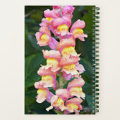 Roze en gele Snapdragon Floral Notitieboek (Achterkant)