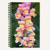 Roze en gele Snapdragon Floral Notitieboek (Voorkant)