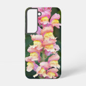Roze en gele Snapdragon Floral Samsung Galaxy Hoesje (Achterkant)