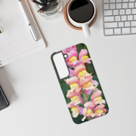 Roze en gele Snapdragon Floral Samsung Galaxy Hoesje