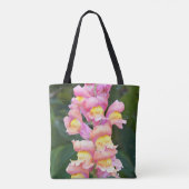 Roze en gele Snapdragon Floral Tote Bag (Achterkant)